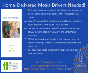 Can you help deliver meals with the Kenneth Young Center