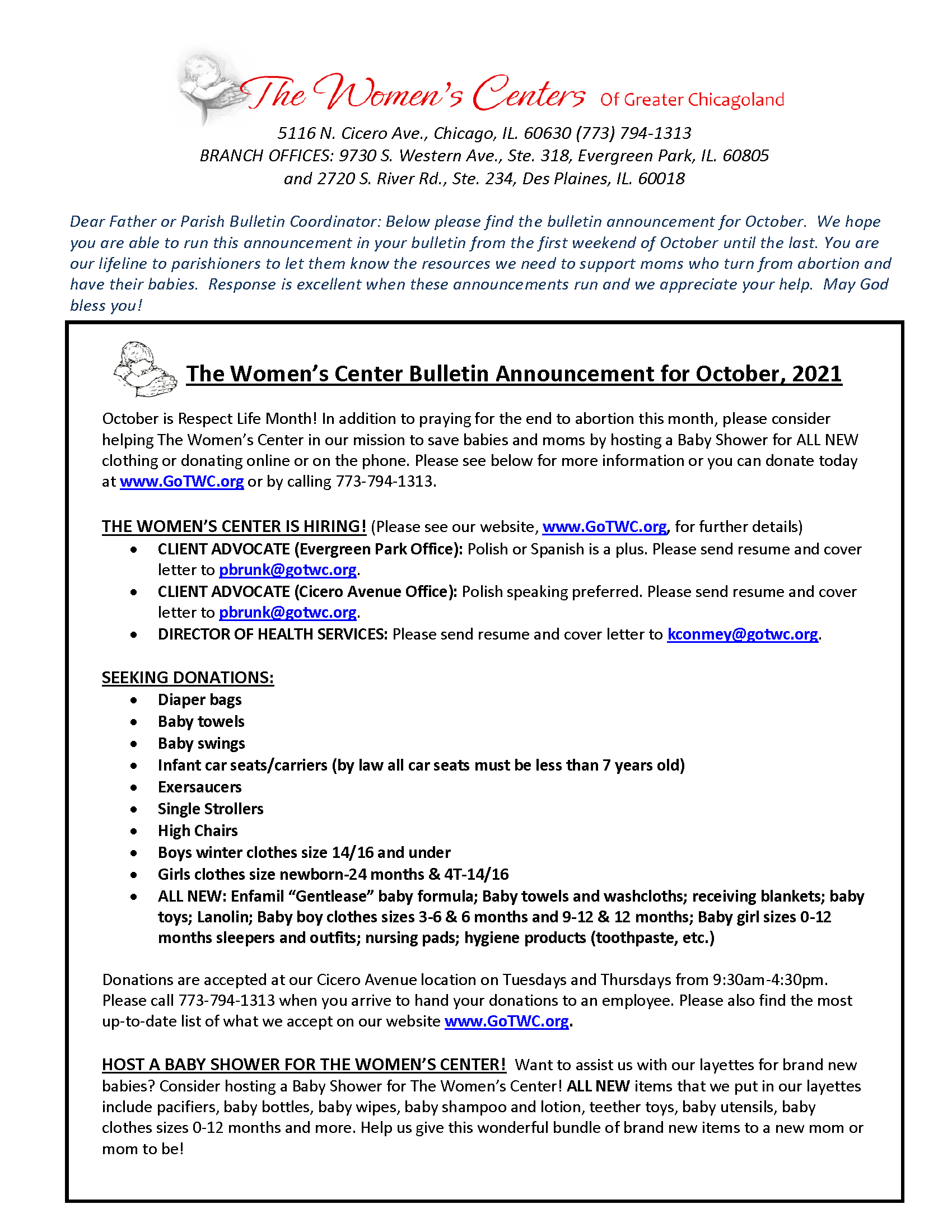 T.W.C.Bulletin.Announcement.October.2021