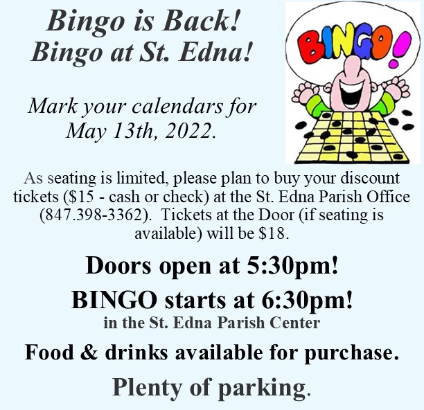 Bingo St Edna Parish