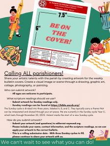 be on the cover of the bulletin!