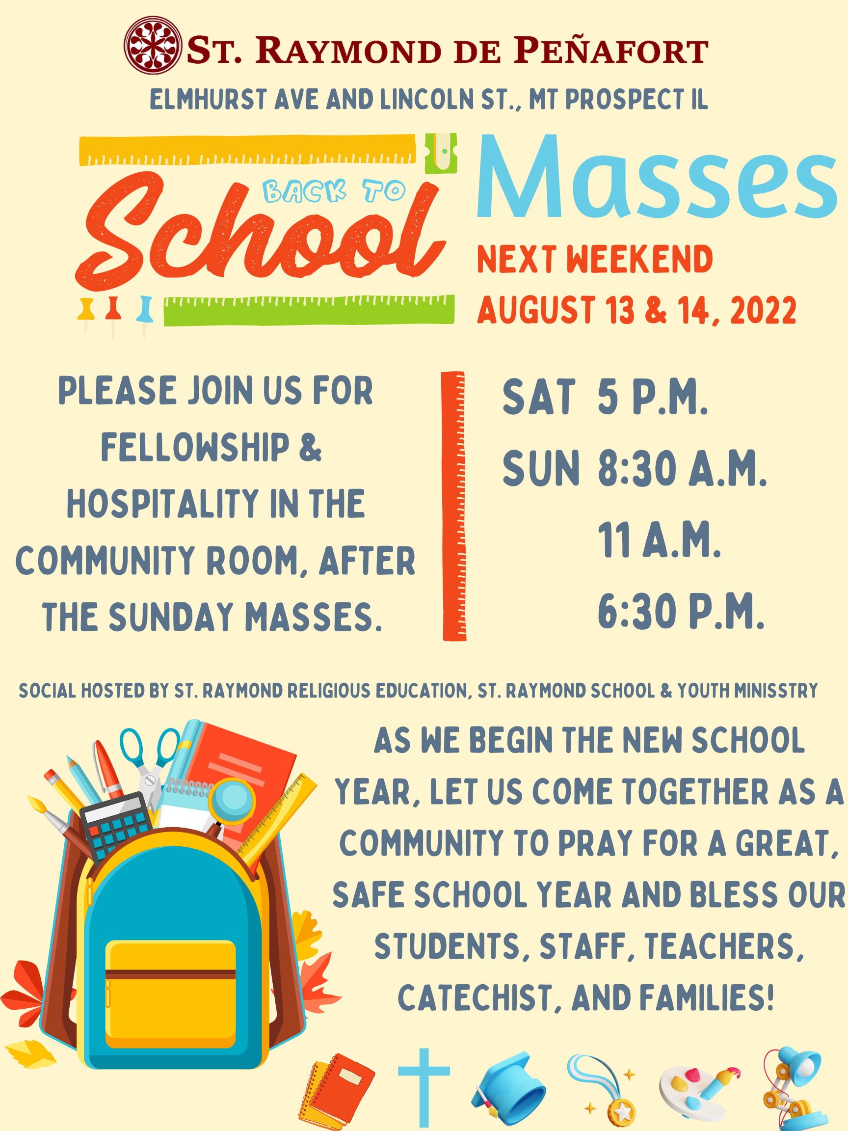Back to school Blessing of families