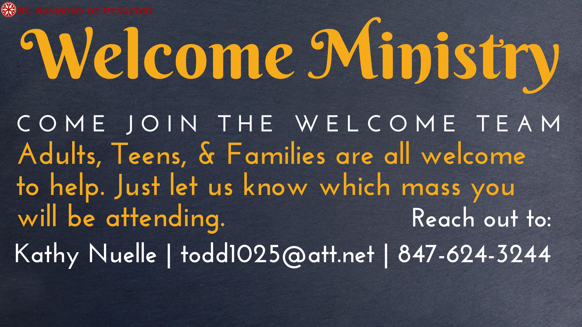 Welcome Ministry