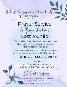 Prayer Service Loss of a Child
