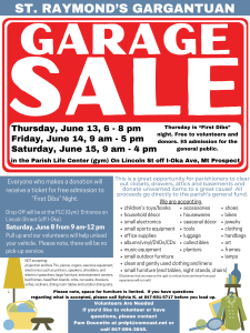 St Raymond garage sale
